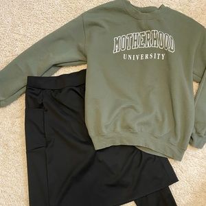 Athletic skirt & motherhood sweatshirt